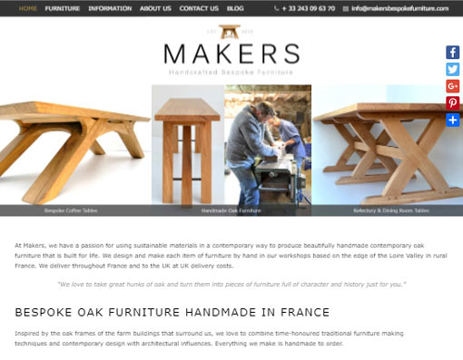 Bespoke Oak Furniture Handmade in France