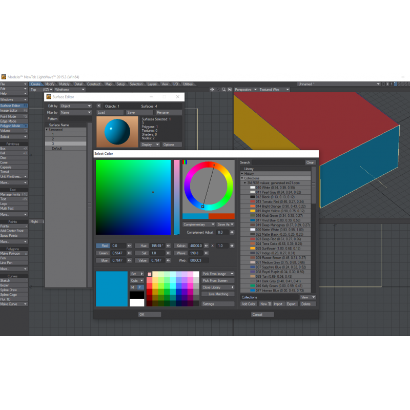 Lightwave colour library