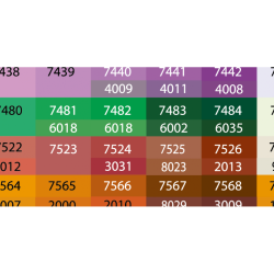 Pantone vers RAL tableau des couleurs