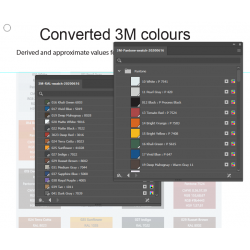 Illustrator with 3M Ral and Pantone swatches