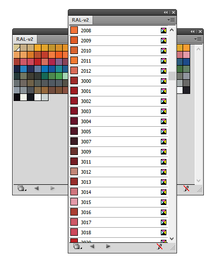Preview of the swatch in Illustrator CS3